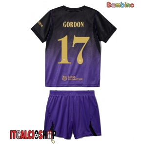 Barcelona Anthony Gordon #17 Seconda Maglia Bambino 2026-27 Manica Corta (+ Pantaloni corti)